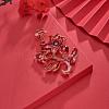 Chinese Style Alloy Enamel Chandelier Components Links X-ENAM-E329-67E-G-6
