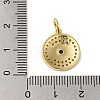 Brass Micro Pave Clear Cubic Zirconia Pendants KK-R162-005A-G-3