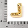 Brass Micro Pave Clear Cubic Zirconia Pendant KK-Z046-01G-L-3