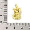 Brass Micro Pave Cubic Zirconia Pendants KK-Z042-30G-04-3