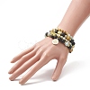 4Pcs 4 Style Natural & Synthetic Mixed Gemstone & Buddhist Head Beaded Stretch Bracelets Set BJEW-JB09326-5
