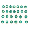 Initial Letter A~Z Alphabet Enamel Charms ENAM-Q437-15-1