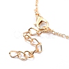 4Pcs 4 Style Alloy Chain Anklets Set with Heart Flat Round and Resin Pearl Charm SJEW-D009-04KCG-8