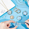 DELORIGIN DIY Blank Dome 304 Stainless Steel Locket Pendant Necklace Making Kit STAS-DR0001-03-3