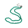 Transparent Glass Bicone Beaded Necklaces with 304 Stainless Steel Lobster Claw Clasp & Chain Extender NJEW-JN04223-2