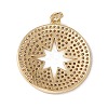 Brass Micro Pave Clear Cubic Zirconia Pendants KK-G439-42G-2