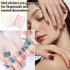 Olycraft 12Pcs 6 Colors Imitation Metal Line Nail Art Stickers MRMJ-OC0003-93-6