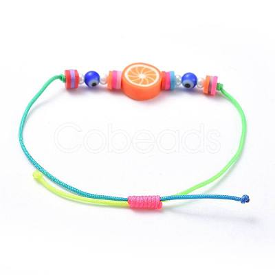 Adjustable Nylon Thread Kid Braided Beads Bracelets BJEW-JB04454-M-1