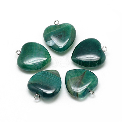 Natural Brazilian Agate Pendants X-G-S262-01C-1