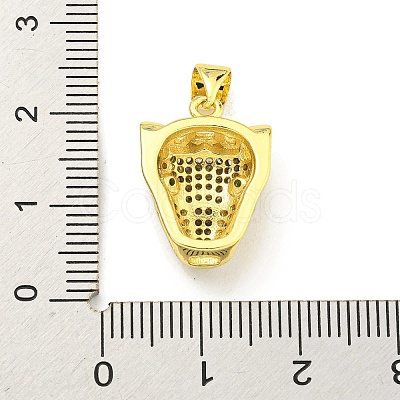 Brass Micro Pave Cubic Zirconia Pendants KK-K354-13G-G-1