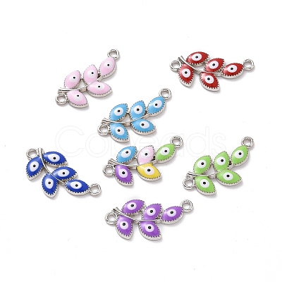 Evil Eye Alloy Enamel Links Connectors ENAM-A139-03P-1