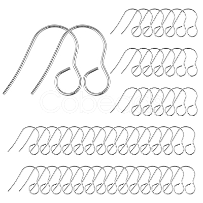 100Pcs 316 Stainless Steel Hypoallergenic French Earring Hooks JX137A-1