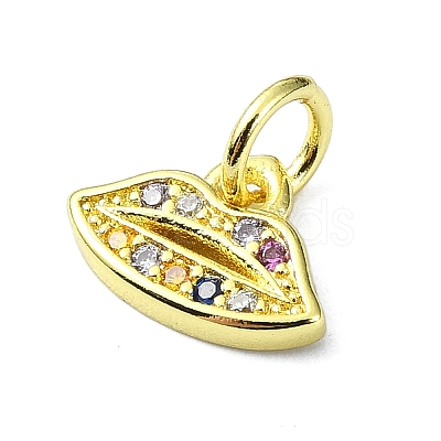 Brass Micro Pave Cubic Zirconia Pendants KK-H475-25G-02-1