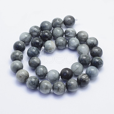 Natural Hawk's Eye Beads Strands G-L478-02-12mm-1