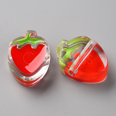 Transparent Enamel Acrylic Beads X-TACR-S155-003-1