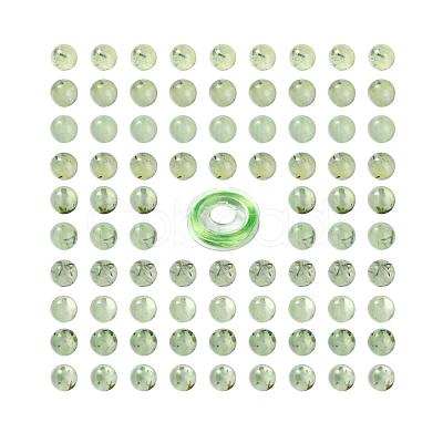 DIY Natural Prehnite Beads Jewelry Set Making DIY-LS0002-71-1