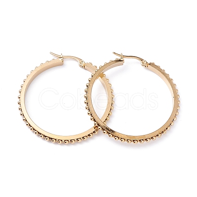 304 Stainless Steel Hoop Earrings X-EJEW-F272-12B-G-1