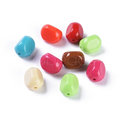 Mixed Opaque Acrylic Beads X-SACR-S173-M-1