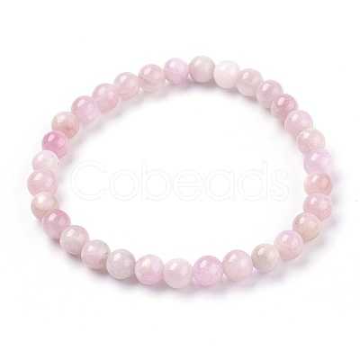 Natural Kunzite Stretch Bracelets BJEW-JB03738-01-1