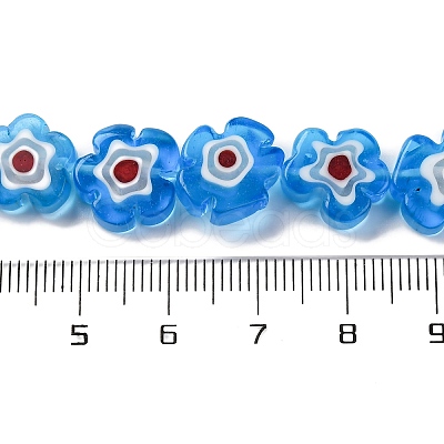 Handmade Millefiori Lampwork Beads Strands LAMP-G164-08C-1