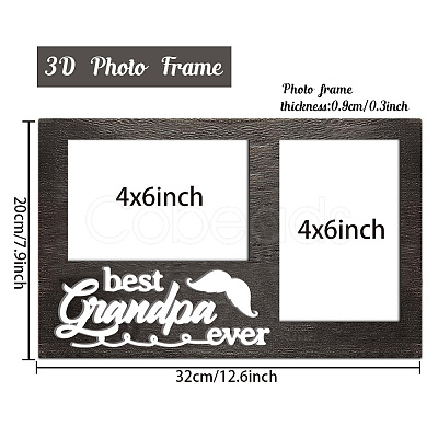 MDF Double Photo Frames AJEW-WH0424-003-1