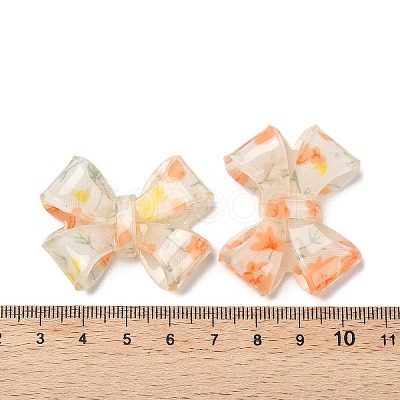 Transparent Printed Acrylic Cabochons OACR-M008-01A-1