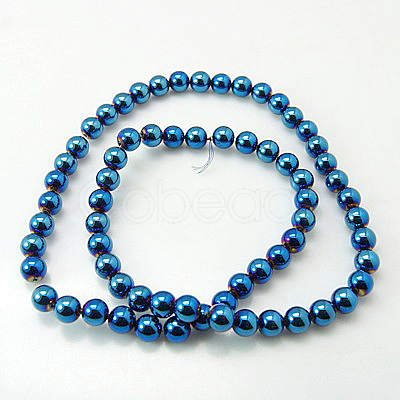 Non-Magnetic Synthetic Hematite Beads Strands X-G-C019-6mm-1