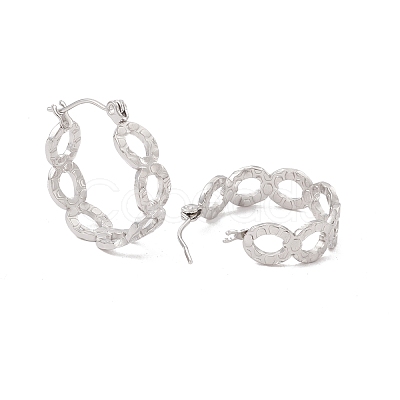 Non-Tarnish 304 Stainless Steel Oval Wrap Hoop Earrings for Women EJEW-I267-10P-1