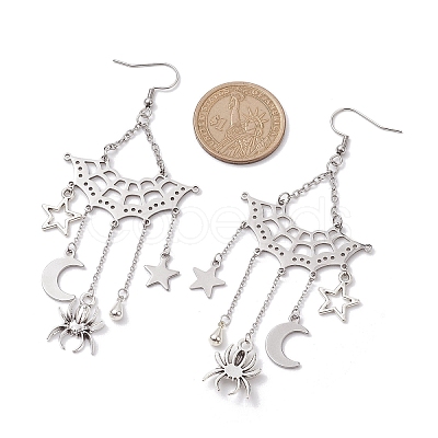 Non-Tarnish 304 Stainless Steel Dangle Earrings EJEW-TA00442-1