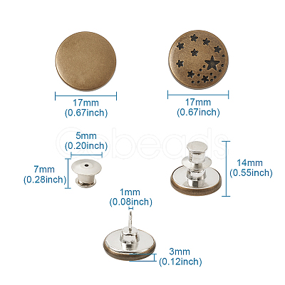 Alloy Buttons PALLOY-TA0001-39-1