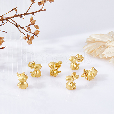 SUNNYCLUE 20Pcs Matte Style Alloy Rabbit Charms FIND-SC0003-87-1