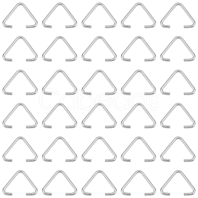 SUNNYCLUE 400Pcs 304 Stainless Steel Triangle Rings STAS-SC0006-24-1