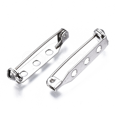 Tarnish Resistant 201 Stainless Steel Brooch Pin Back Safety Catch Bar Pins STAS-S117-022C-1