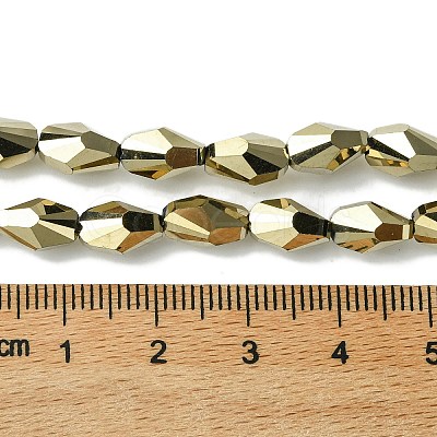 Transparent Electroplate Glass Beads Strands GLAA-K064-03B-FP01-1