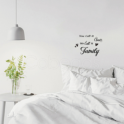 Rectangle with Word PVC Wall Stickers DIY-WH0228-122-1