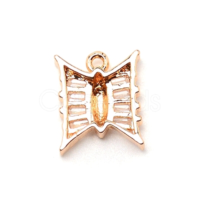 Brass Clear Cubic Zirconia Pendants ZIRC-WH0002-19-1