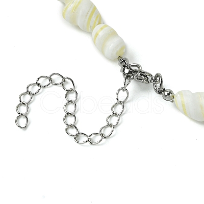 Natural Shell Beaded Necklaces for Women NJEW-JN05030-1