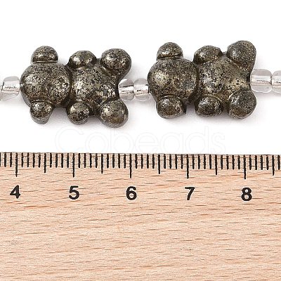 Electroplated Natural Pyrite Beads Strands G-Q187-02B-1