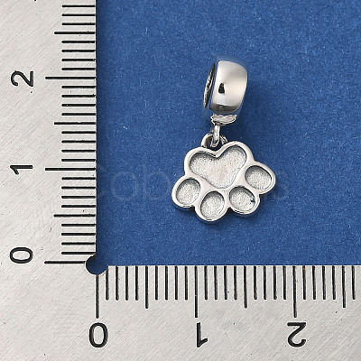 Anti-Tarnish Rhodium Plated 925 Sterling Silver European Dangle Charms STER-NH0001-15P-1