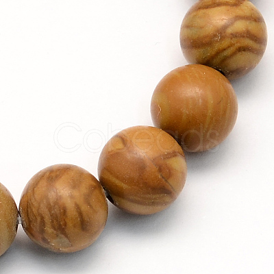 Natural Tigerskin Jasper Round Beads Strands X-G-S166-6mm-1