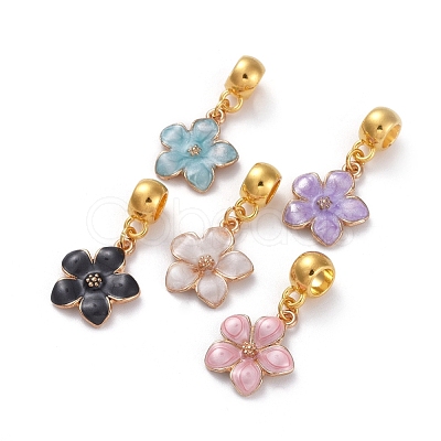 Golden Plated Zinc Alloy European Dangle Charms PALLOY-JF00440-1