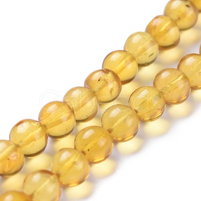 Natural Amber Beads Strands G-K308-C02-6mm-1