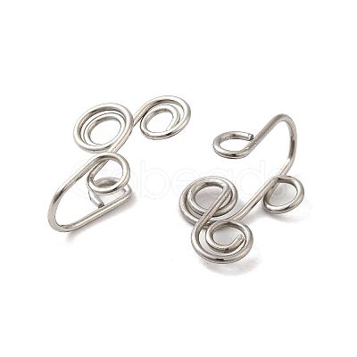 Non-Tarnish 316 Surgical Stainless Steel Clip on Nose Rings STAS-P336-09F-P-1