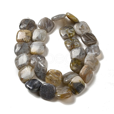 Natural Bamboo Leaf Agate Beads Strands G-NH0014-A01-02-1