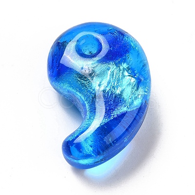 Luminous Handmade Silver Foil Lampwork Beads LAMP-F022-05B-1