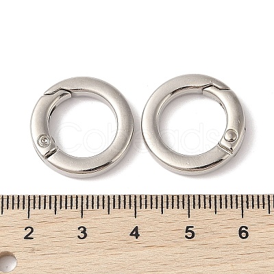 Nickel Plated Alloy Spring Gate Rings FIND-Q104-01A-P-1