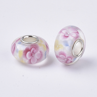 Handmade Lampwork European Beads LAMP-S193-004F-1