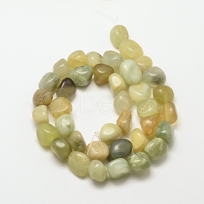 Natural Xiuyu Jade Nuggets Beads Strands G-P092-36-1