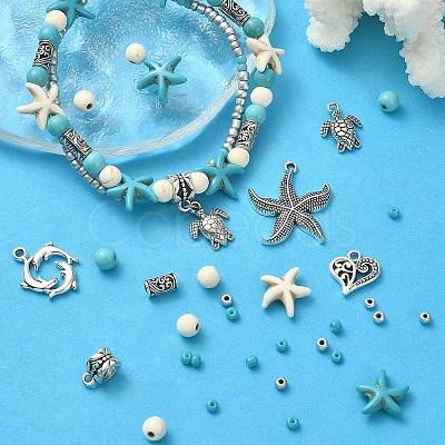 DIY Ocean Theme Jewelry Making Finding Kit DIY-YW0007-80-1