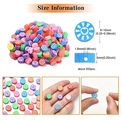 200Pcs Handmade Polymer Clay Beads CLAY-CJ0001-62-1